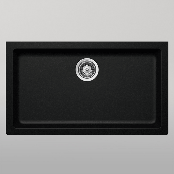 Schock Signus Large Single Bowl Undermount Magma Black