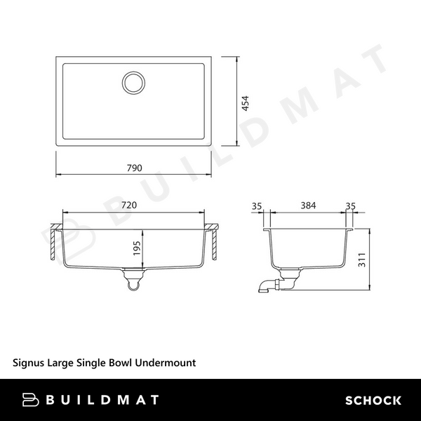 Schock Signus Large Single Bowl Undermount Puro
