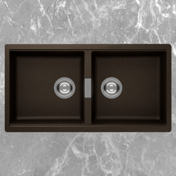 Schock Horizont Double Bowl Undermount Bronze