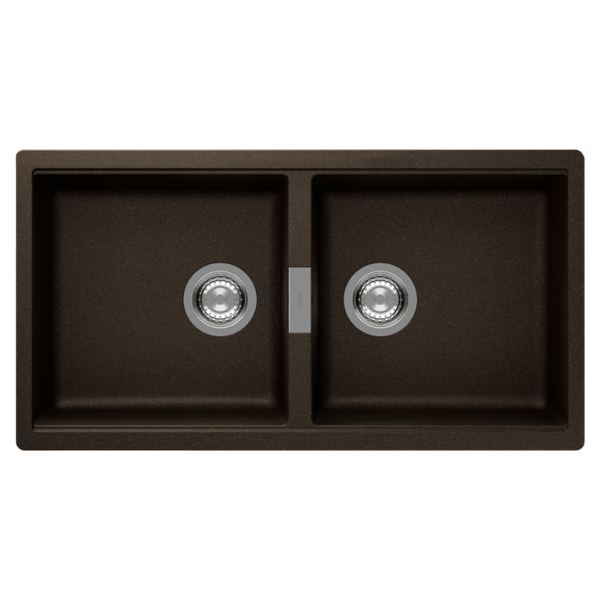 Schock Horizont Double Bowl Undermount Bronze