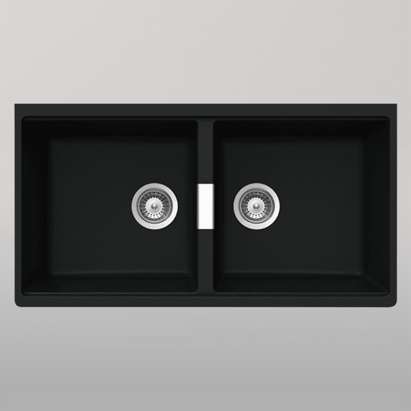 Schock Horizont Double Bowl Undermount Magma Black