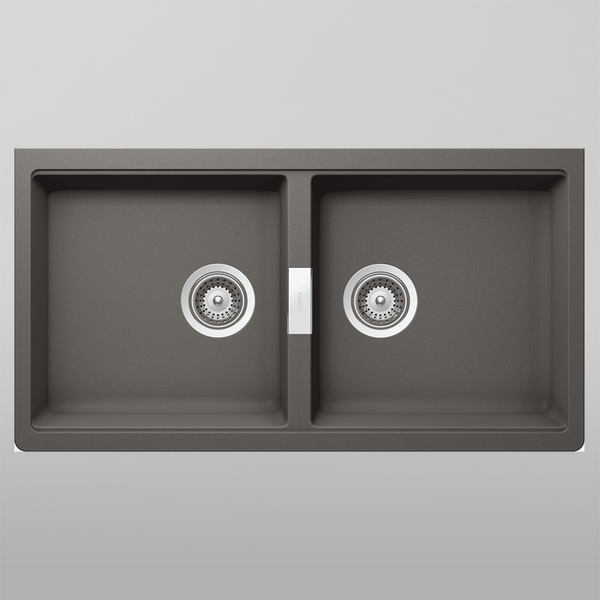 Schock Horizont Double Bowl Undermount Stone Grey