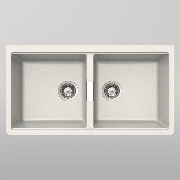 Schock Horizont Double Bowl Undermount Polaris White