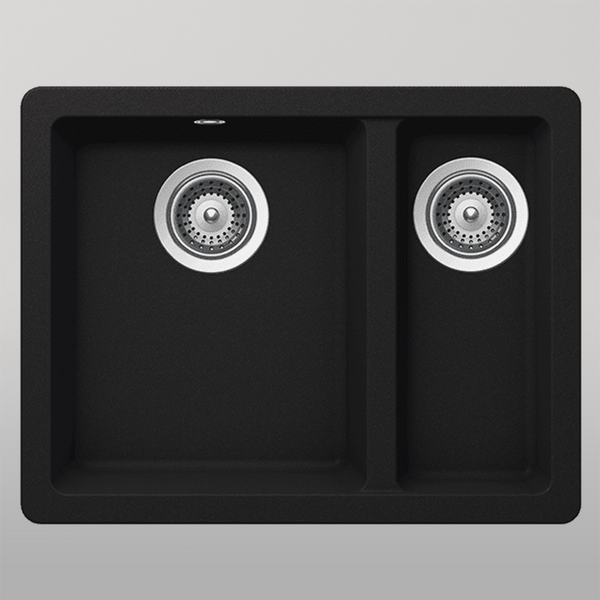 Schock Quadro One And 1/3 Bowl Onyx Black