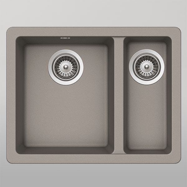 Schock Quadro One And 1/3 Bowl Concrete Grey