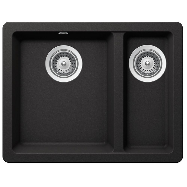 Schock Quadro One And 1/3 Bowl Nero Black