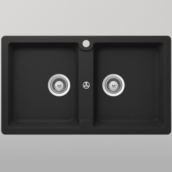 Schock Typos Double Bowl 1 Tap Hole Onyx Black
