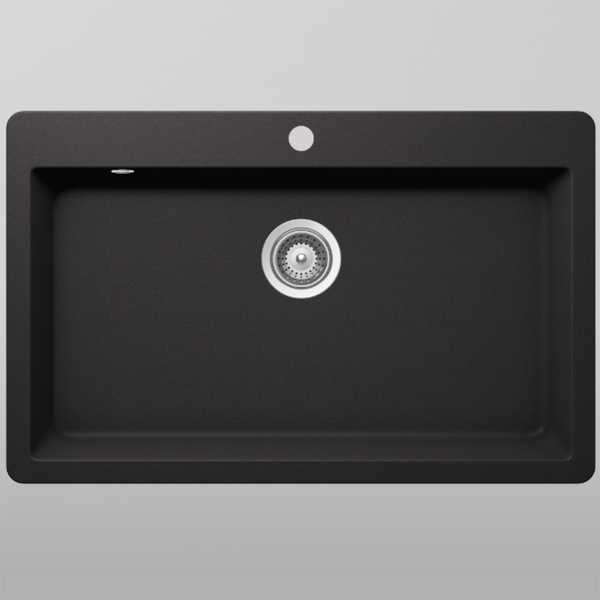 Schock Virtus Large Bowl 1 Tap Hole Nero Black
