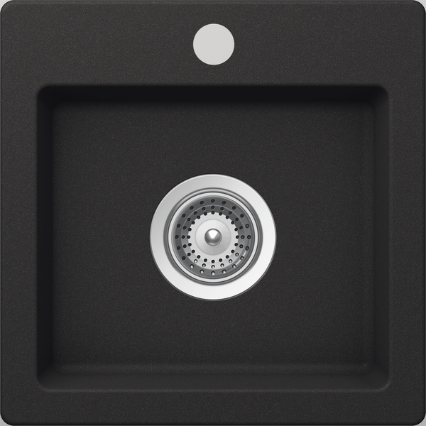 Schock Virtus Small Bowl 1 Tap Hole Onyx Black