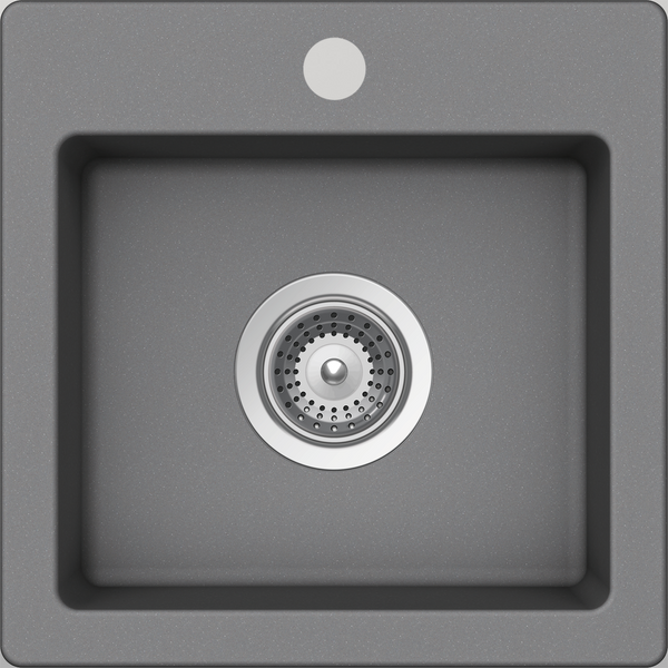 Schock Virtus Small Bowl 1 Tap Hole Croma Grey