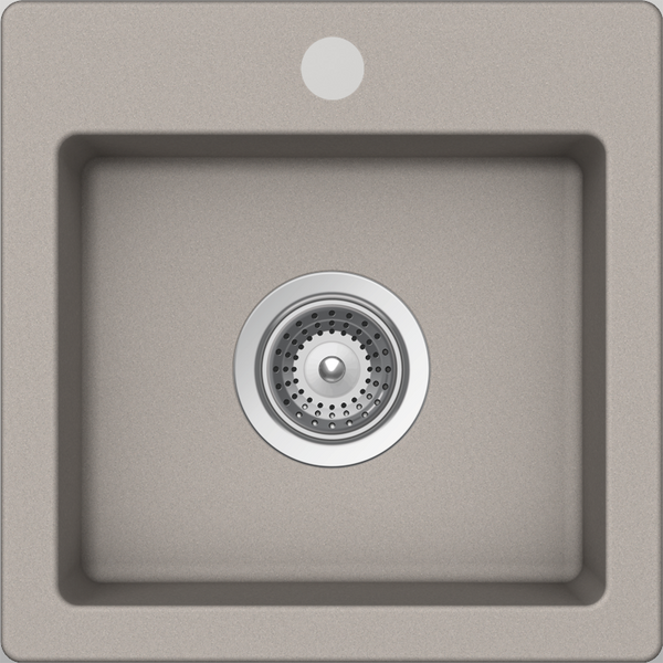 Schock Virtus Small Bowl 1 Tap Hole Concrete Grey