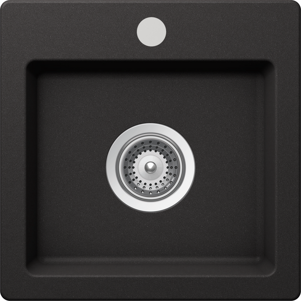 Schock Virtus Small Bowl 1 Tap Hole Nero Black
