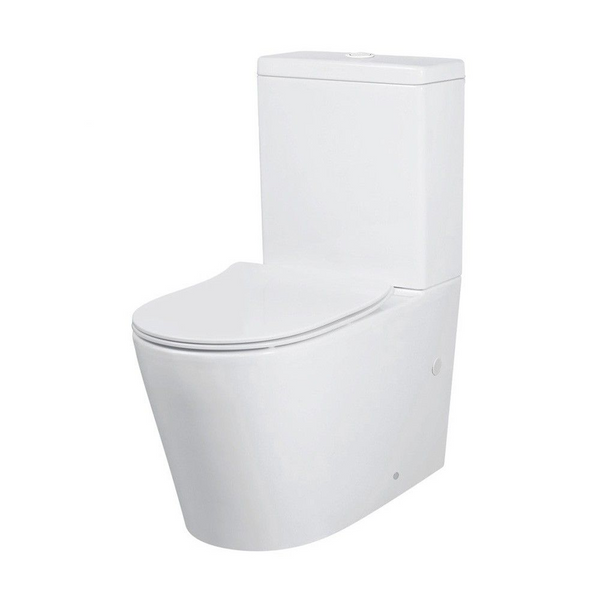Arcisan Axus Rimless Dual Inlet Toilet Suite with Slim Line Seat White