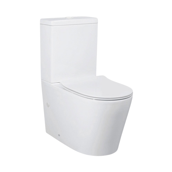 Arcisan Axus Rimless Dual Inlet Toilet Suite with Slim Line Seat White