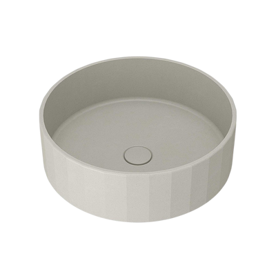 Arcisan Kasta-Lux Fic Above Counter 400mm Faceted Round Basin with Pop Up Waste Earth