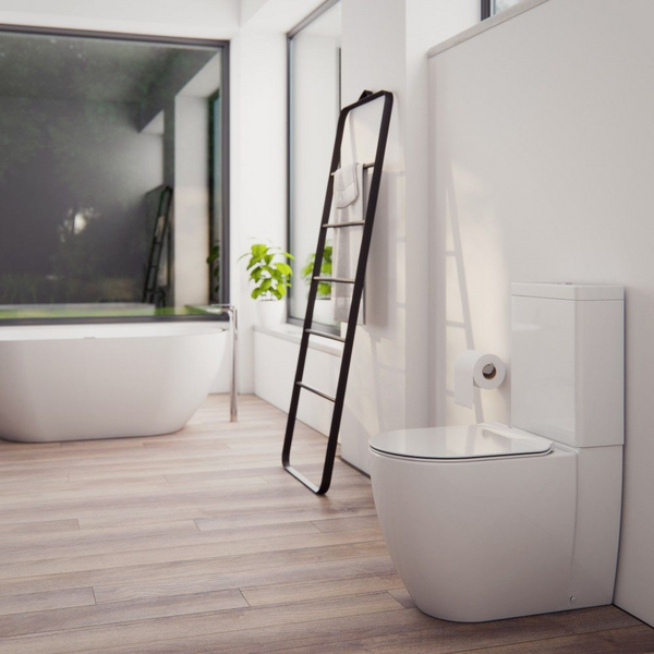 Arcisan Synergii Dual Inlet Toilet Suite with Slim Line Seat White