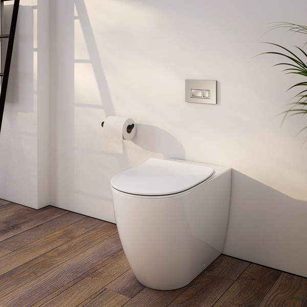 Arcisan Synergii EL 610mm Wall Faced Toilet Suite with In Wall Cistern and Slim Line Seat White