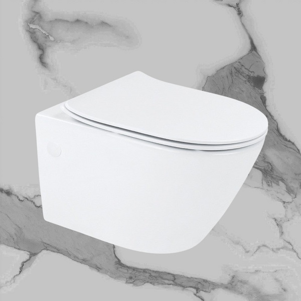 Arcisan Synergii Wall Hung Toilet Suite with In Wall Cistern Frame and Slim Line Seat White