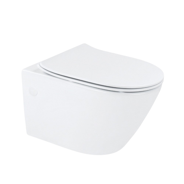 Arcisan Synergii Wall Hung Toilet Suite with In Wall Cistern Frame and Slim Line Seat White
