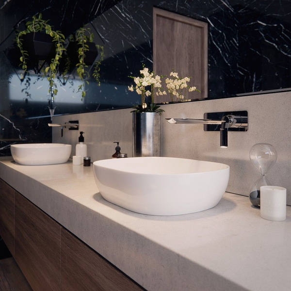 Arcisan Synergii 375mm Above Counter Basin White