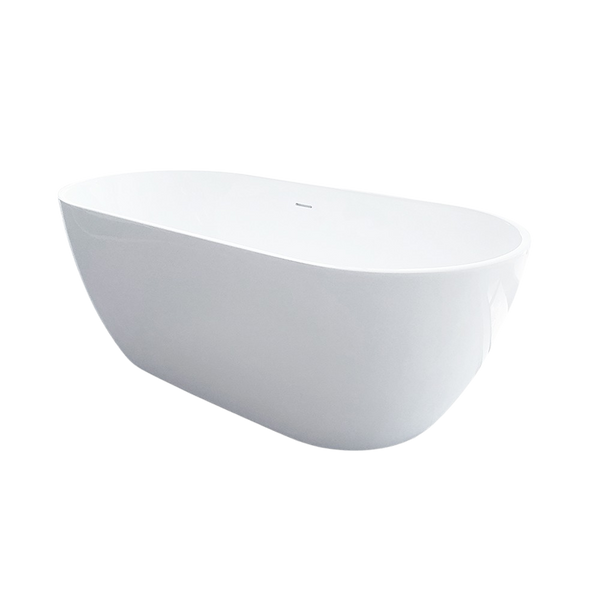 Arcisan Synergii 1650mm Freestanding Acrylic Bath with Overflow Gloss White
