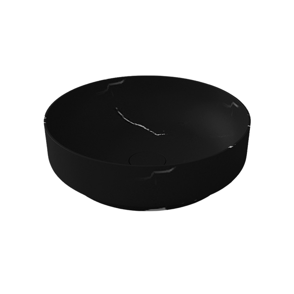 Arcisan Arcistone Synergii Stone 400mm Round Above Counter Basin Nero Marquina