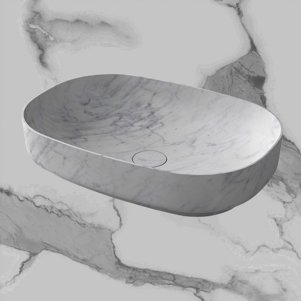 Arcisan Arcistone Synergii Stone 550mm Above Counter Basin Carrera Marble