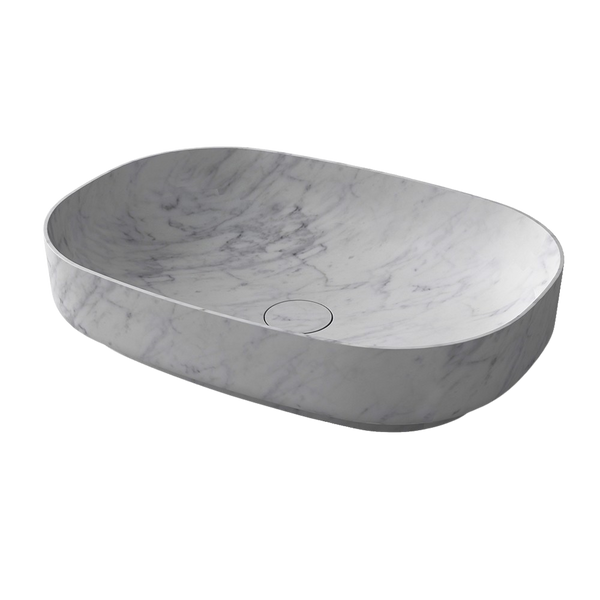 Arcisan Arcistone Synergii Stone 550mm Above Counter Basin Carrera Marble