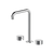 Arcisan Venn Basin Set with Extended Height Squareline Spout Chrome