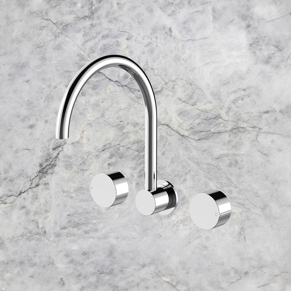 Arcisan Venn Wall Mount Kitchen or Laundry Set with Swivel Spout Chrome