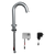 3monkeez Gooseneck Bench Mounted Infrared Sensor Tap Mains Operated Stainless Steel