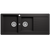 Schock Typos 1 And 3/4 Bowl Nero Left Hand Bowl And Drainer 1 Tap Hole Black