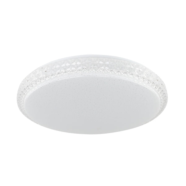Telbix Tereza 28 18W Led Oyster 3CCT White Clear