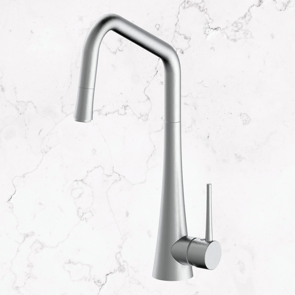 Armando Vicario Tink-D Kitchen Mixer with Pull-Out Brushed Nickel Lead Free