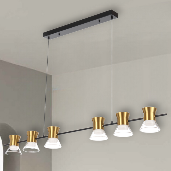 Telbix Tipico 6 Light Pendant Gold
