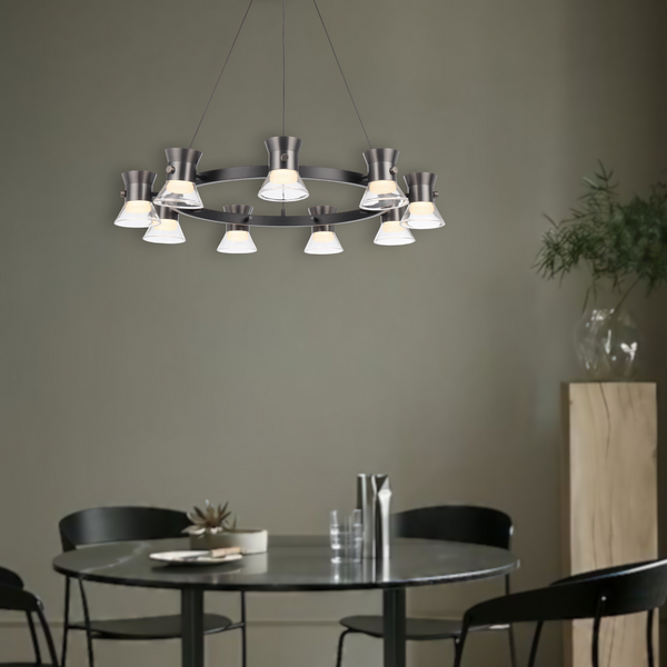 Telbix Tipico 9 Light Pendant Gunmetal