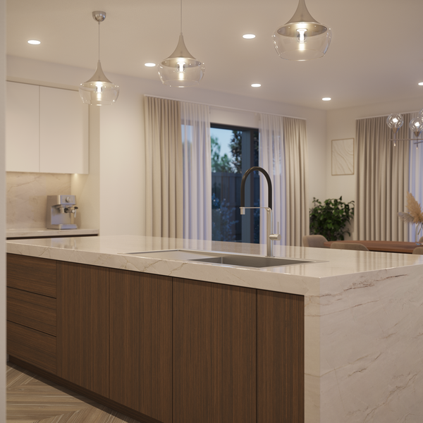 Alma Iver 1080x500 Single Bowl Tap Landing with Left Drain Board Sink