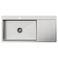 Alma Iver 1080x500 Single Bowl Tap Landing with Right Drain Board Sink