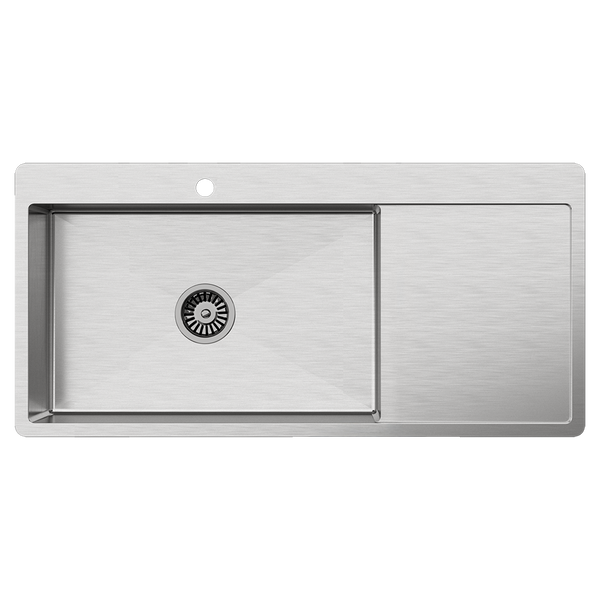 Alma Iver 1080x500 Single Bowl Tap Landing with Right Drain Board Sink