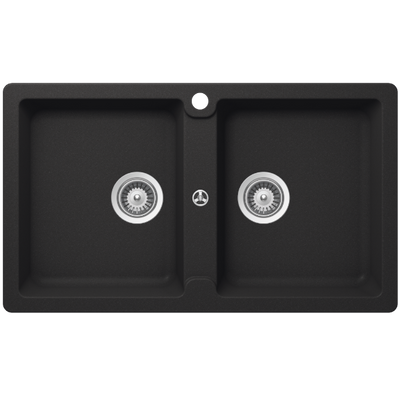 Schock Typos Double Bowl 1 Tap Hole Onyx Black