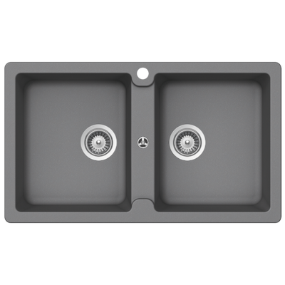 Schock Typos Double Bowl 1 Tap Hole Croma Grey