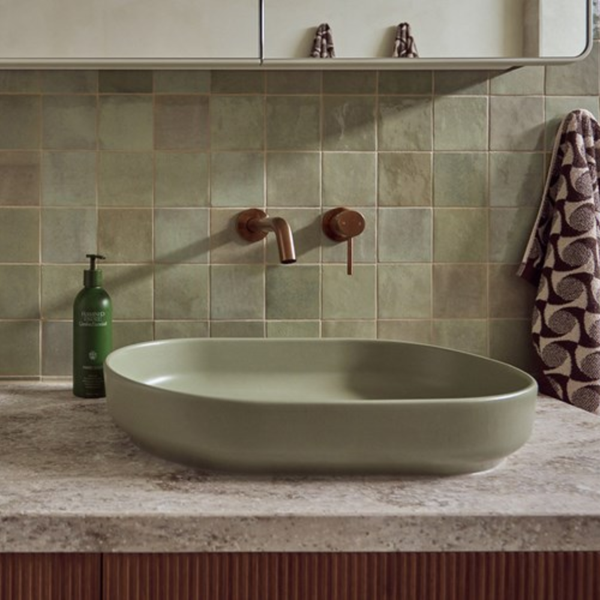 ADP Marilyn Above Counter Basin Matte Olive