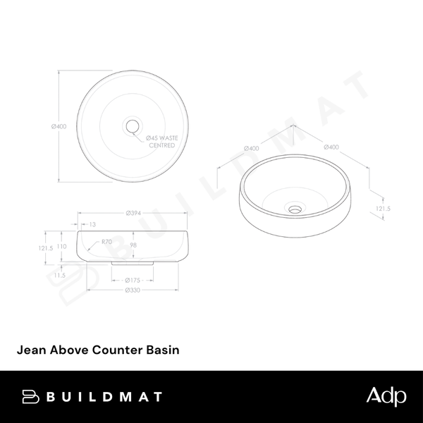 ADP Jean Above Counter Basin Butter