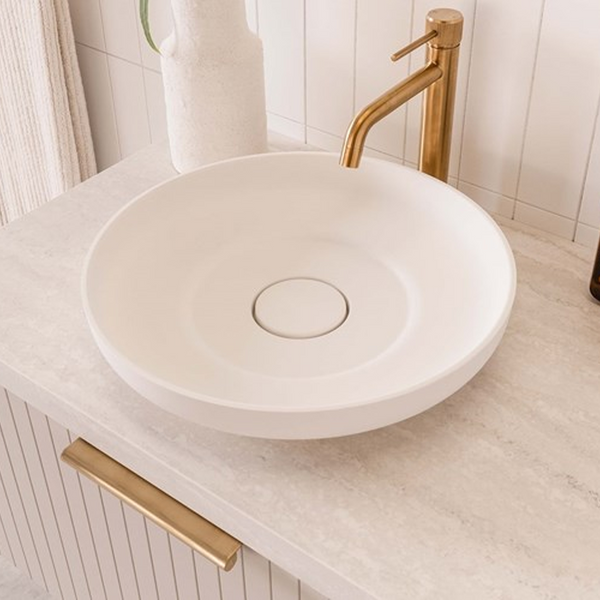 ADP Flume Cast Marble Basin Matte White
