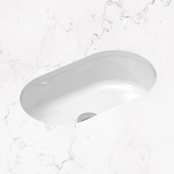ADP Isla Inset/Undercounter Basin Gloss White