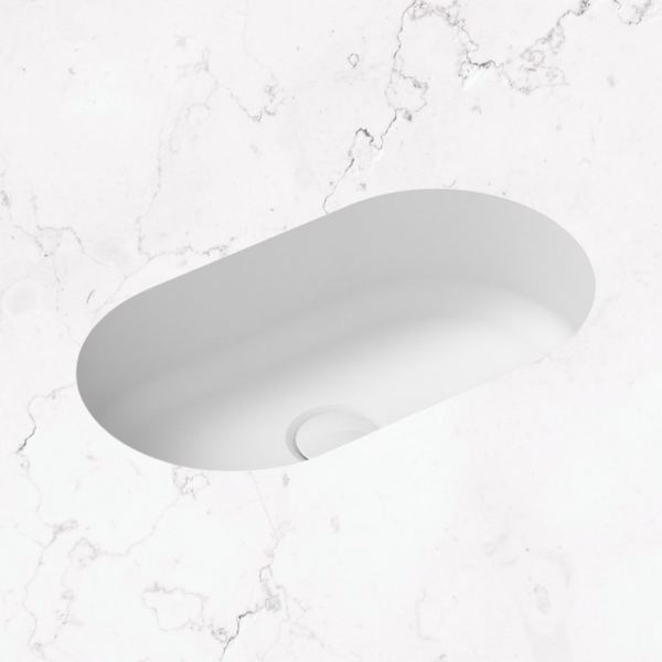 ADP Isla Inset/Undercounter Basin Matte White