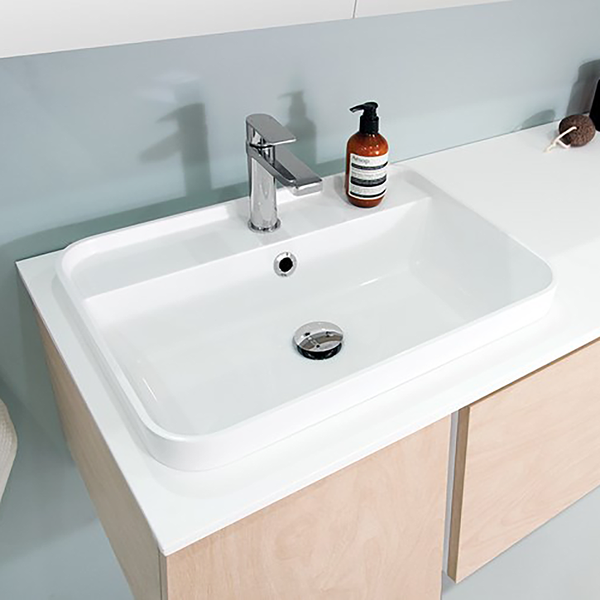 ADP Miya Semi Inset 750 Basin Matte White