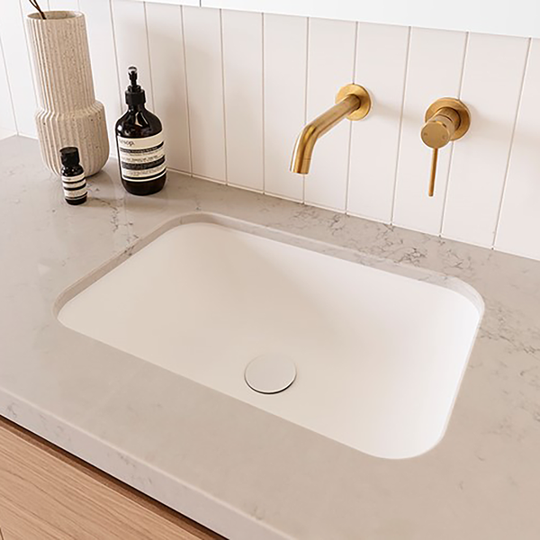 ADP Glory Inset Undermount Basin Matte White