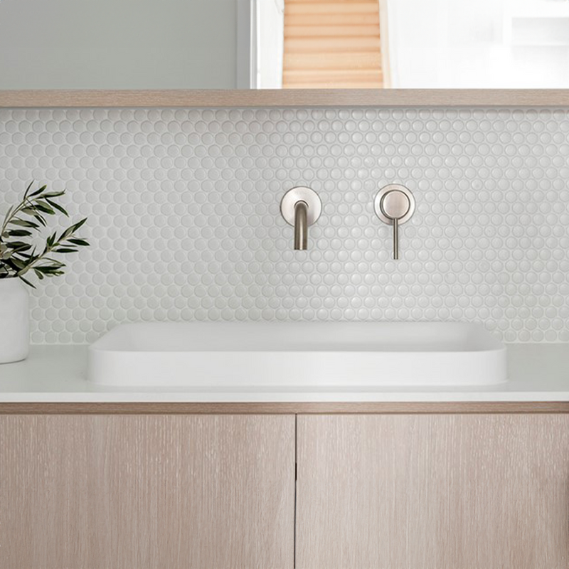 Adp Semi Inset ADP Pride Matte White Semi-Inset Basin – Buildmat