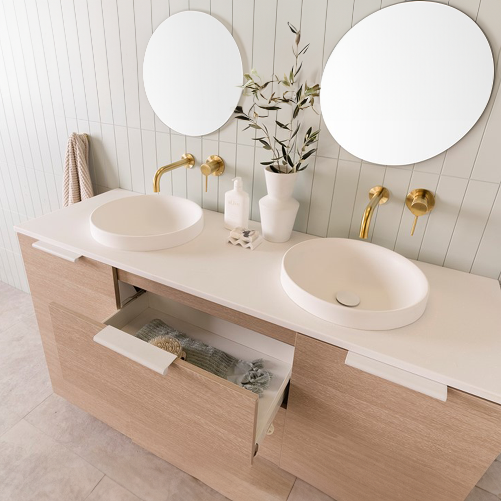 Adp Semi Inset ADP Respect Gloss White Semi-Inset Basin – Buildmat